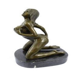 Erotic Nude Female Bronze Statue