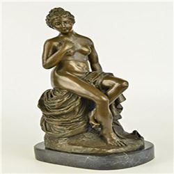 Nude Erotic Model Portrait Bronze Statue