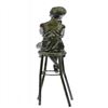 Image 3 : Sitting Girl Bronze Sculpture