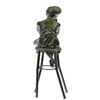 Image 7 : Sitting Girl Bronze Sculpture