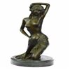 Image 1 : Nude Woman Kneels Bronze Statue