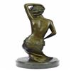 Image 7 : Nude Woman Kneels Bronze Statue