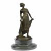 Image 1 : Young Flapper Bronze Sculpture on Marble Base Statue