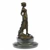 Image 2 : Young Flapper Bronze Sculpture on Marble Base Statue