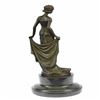 Image 3 : Young Flapper Bronze Sculpture on Marble Base Statue