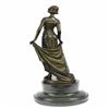 Image 8 : Young Flapper Bronze Sculpture on Marble Base Statue