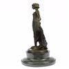 Image 9 : Young Flapper Bronze Sculpture on Marble Base Statue