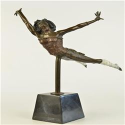 Nude Acrobat Girl Bronze Sculpture