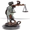 Image 9 : Blind Lady of Justice Bronze Statue on Marble Base Sculpture