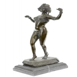 German Preiss Carefree Sensual Woman Bronze Sculpture