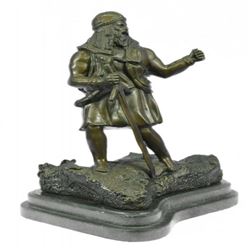 Viking Warrior With Sword Bronze Statue
