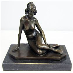 Erotic Victorian Lady Bronze Statue