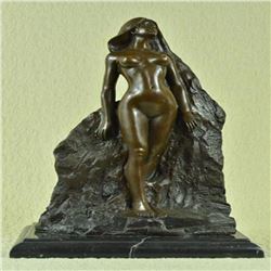Woman Held Captive Within Wall Bronze Sculpture