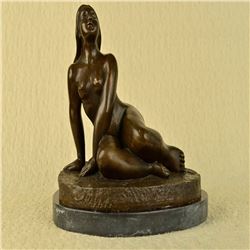 Curvaceous Nude Woman Bronze Sculpture