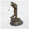 Image 5 : Golfer Bronze on Marble Base Statue