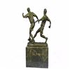 Image 3 : Two Soccer Player Bronze Sculpture