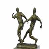 Image 4 : Two Soccer Player Bronze Sculpture