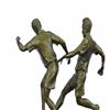 Image 5 : Two Soccer Player Bronze Sculpture