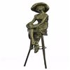 Image 1 : Fashion Model Sitting on Chair Bronze Sculpture