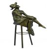 Image 8 : Fashion Model Sitting on Chair Bronze Sculpture