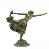 Image 8 : Semi Nude Dancer Bronze Sculpture on Marble Base Statue
