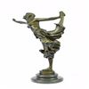 Image 9 : Semi Nude Dancer Bronze Sculpture on Marble Base Statue
