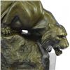 Image 2 : Bronze Mountain Lion Sculpture on Marble Base Statue