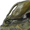 Image 3 : Bronze Mountain Lion Sculpture on Marble Base Statue