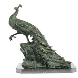 Animal Edition Peacock Bronze Sculpture