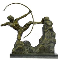 Powerful Man With Bow Bronze Sculpture