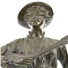 Image 2 : Woman Musician Bronze Sculpture on Marble Base Statue