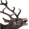 Image 2 : Trophy Bronze Elk Sculpture on Marble Base Statue