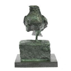 Green Patina Lost Wax Bird Bronze Sculpture