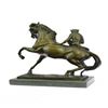 Image 8 : Monkey Sit on Horse Bronze Statue