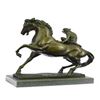 Image 9 : Monkey Sit on Horse Bronze Statue