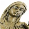 Image 8 : Mother Virgin Mary Bronze Sculpture on Marble Base Statue