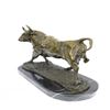 Image 5 : Bull Bronze Sculpture on Marble Base Statue
