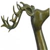 Image 2 : Deer-Buck Bronze Statue on Marble Base Sculpture