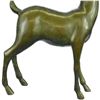 Image 4 : Deer-Buck Bronze Statue on Marble Base Sculpture