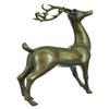 Image 9 : Deer-Buck Bronze Statue on Marble Base Sculpture