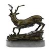 Image 3 : Buck Hunting Bronze Sculpture