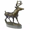 Image 2 : Hunting Male Deer Bronze Sculpture