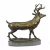 Image 3 : Hunting Male Deer Bronze Sculpture