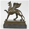 Image 1 : Griffin Bronze Statue with Marble Base
