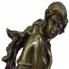 Image 2 : Fair Maiden Bronze Sculpture on Marble Base Statue