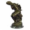 Image 8 : Fair Maiden Bronze Sculpture on Marble Base Statue