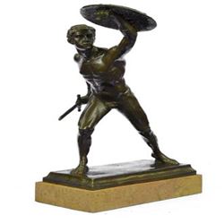 Roman Gladiator Bronze Statue