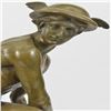 Image 2 : Mercury Bronze Statue on Marble Base Sculpture
