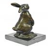 Image 8 : Animal Edition Bronze Bunny With Carrot Sculpture