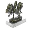 Image 1 : Two Eastern Jackrabbit Bronze Sculpture